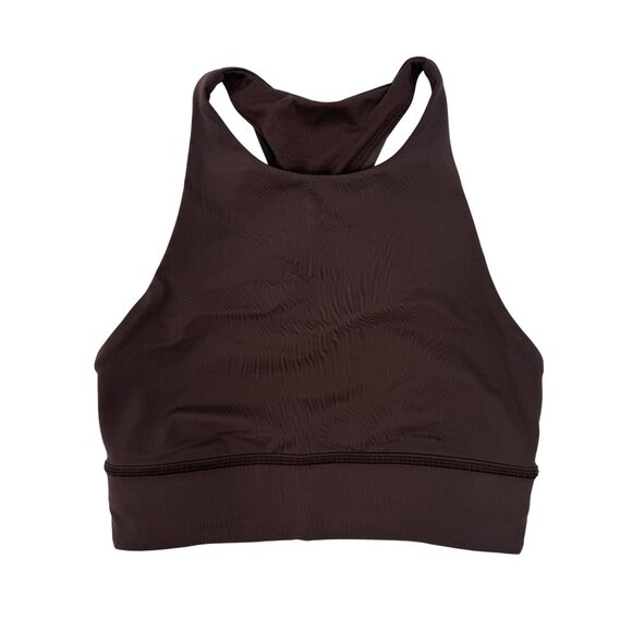 Lululemon Cherry Cola High Neck Medium Support Racerback Activewear Ignite Bra - Picture 2 of 11